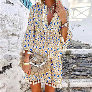 Women's Tassel Boho Mini Dress