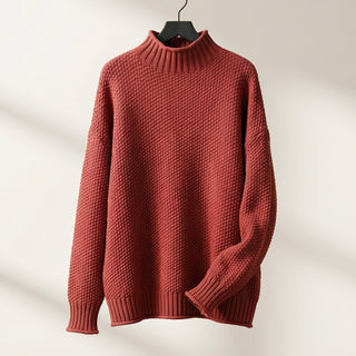 Women's Textured Mock Neck Sweater