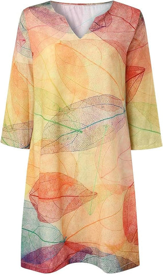 Women's V-Neck A-Line Midi Dress
