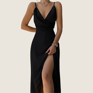 Women's V-Neck Slip Midi Dress