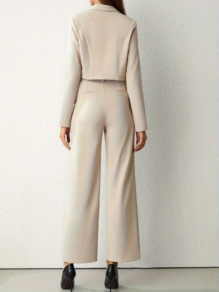 Women's Wide Leg Pant Suit Set