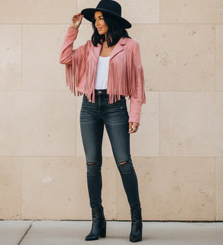 Women's Fringed Moto Jacket