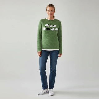 Women's Graphic Black Sheep Pullover Sweater