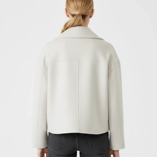 Women's Cropped Trench-Style Peacoat