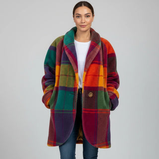 Women's Oversized Plaid Jacket