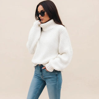 Women's Chunky Knit Turtleneck Sweater