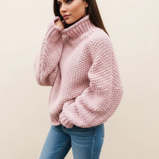 Women's Chunky Knit Turtleneck Sweater