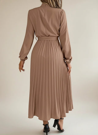 Women's Pleated A-Line Midi Dress