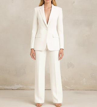 Women's Chic Tailored Long Blazer Suit Set