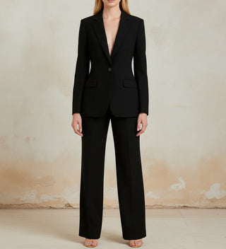 Women's Chic Tailored Long Blazer Suit Set
