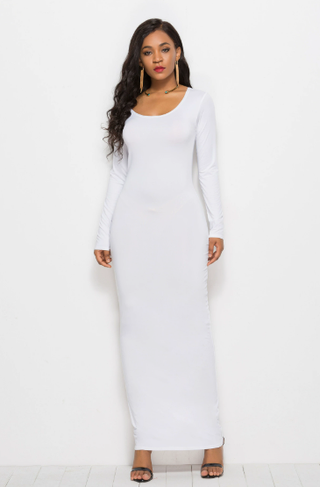 Women's 3/4 Sleeve Bodycon Midi Dress